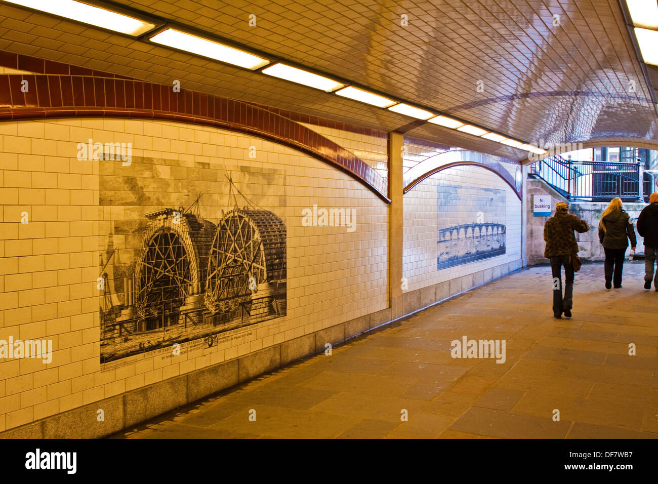 Subway under Blackfriars bridge-London Stock Photo