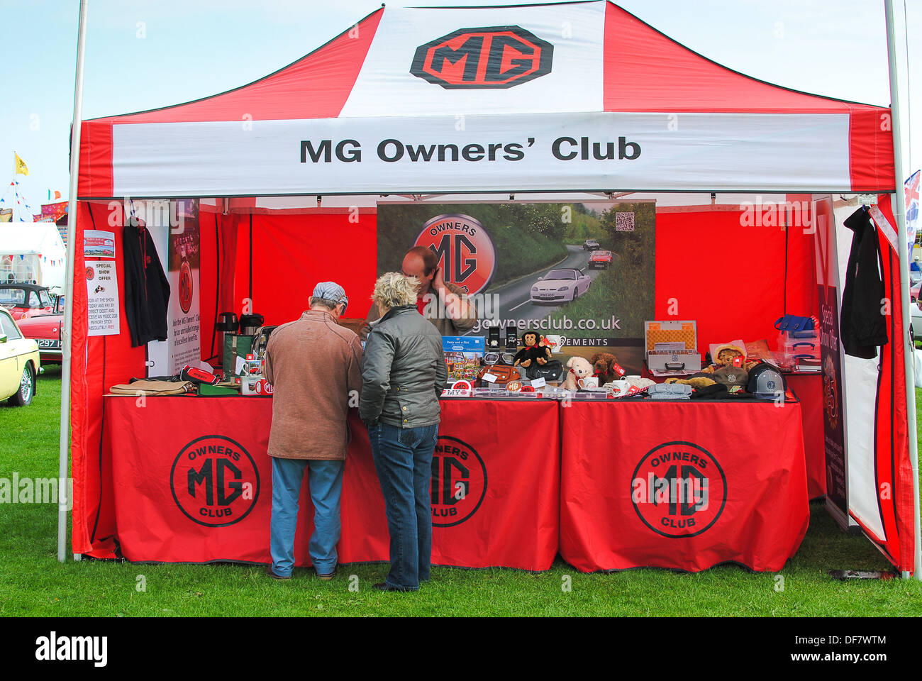 MG owners club tent Stock Photo Alamy