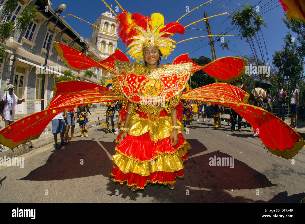 Girl in Carnival costume, Kiddies Carnival, Trinidad Carnival, Port