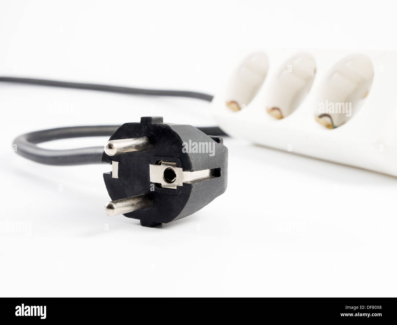 Black plug and sockets Stock Photo - Alamy