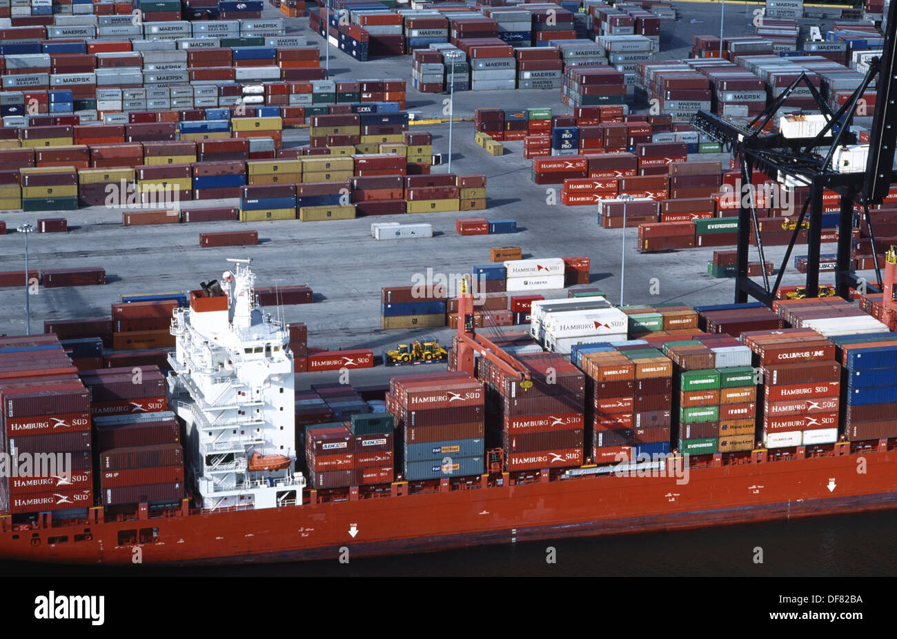 Container cargo ship. Miami. Fl. USA Stock Photo - Alamy