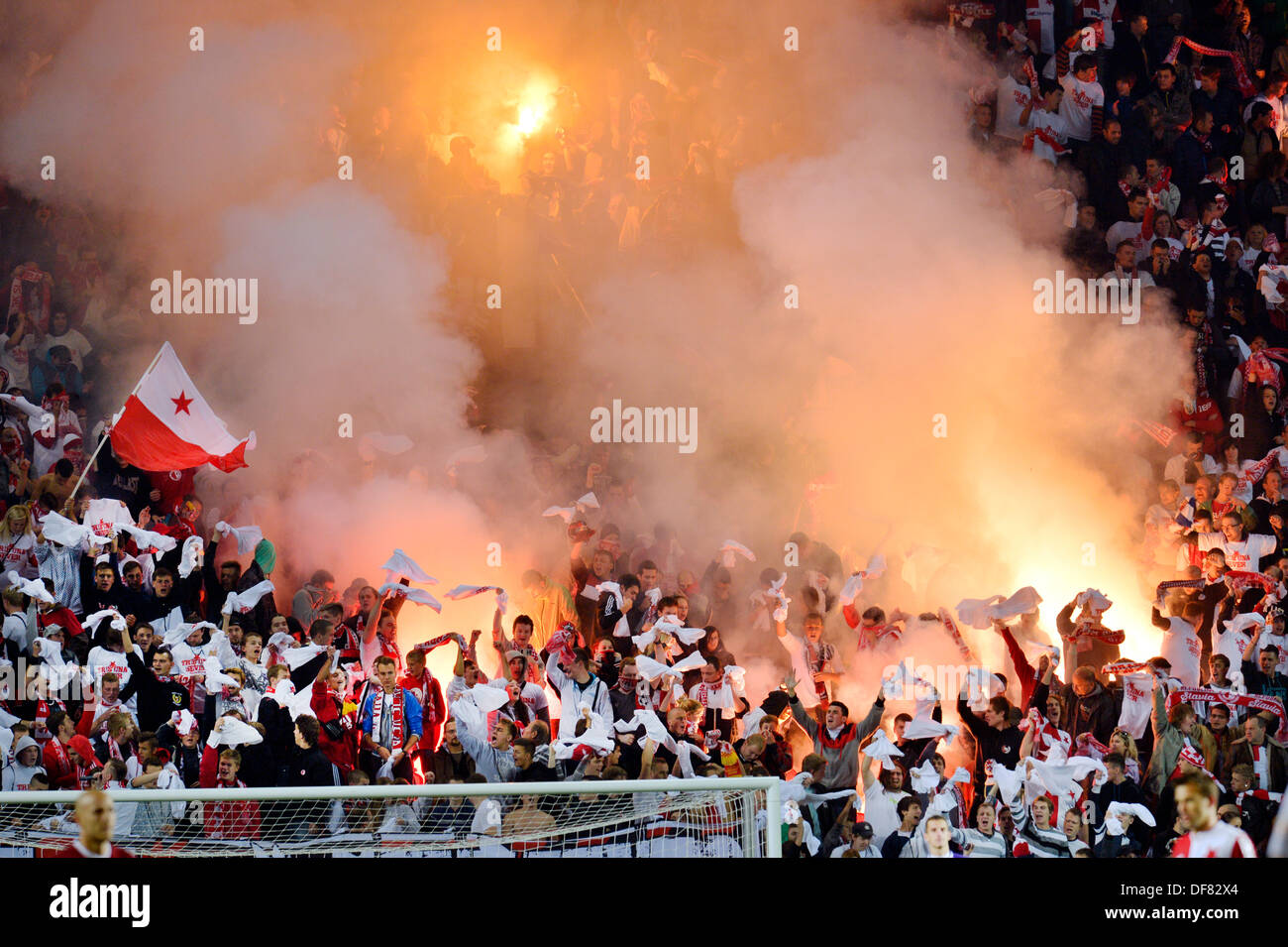 Sparta Prague fans invade pitch following defeat to Slavia Prague 