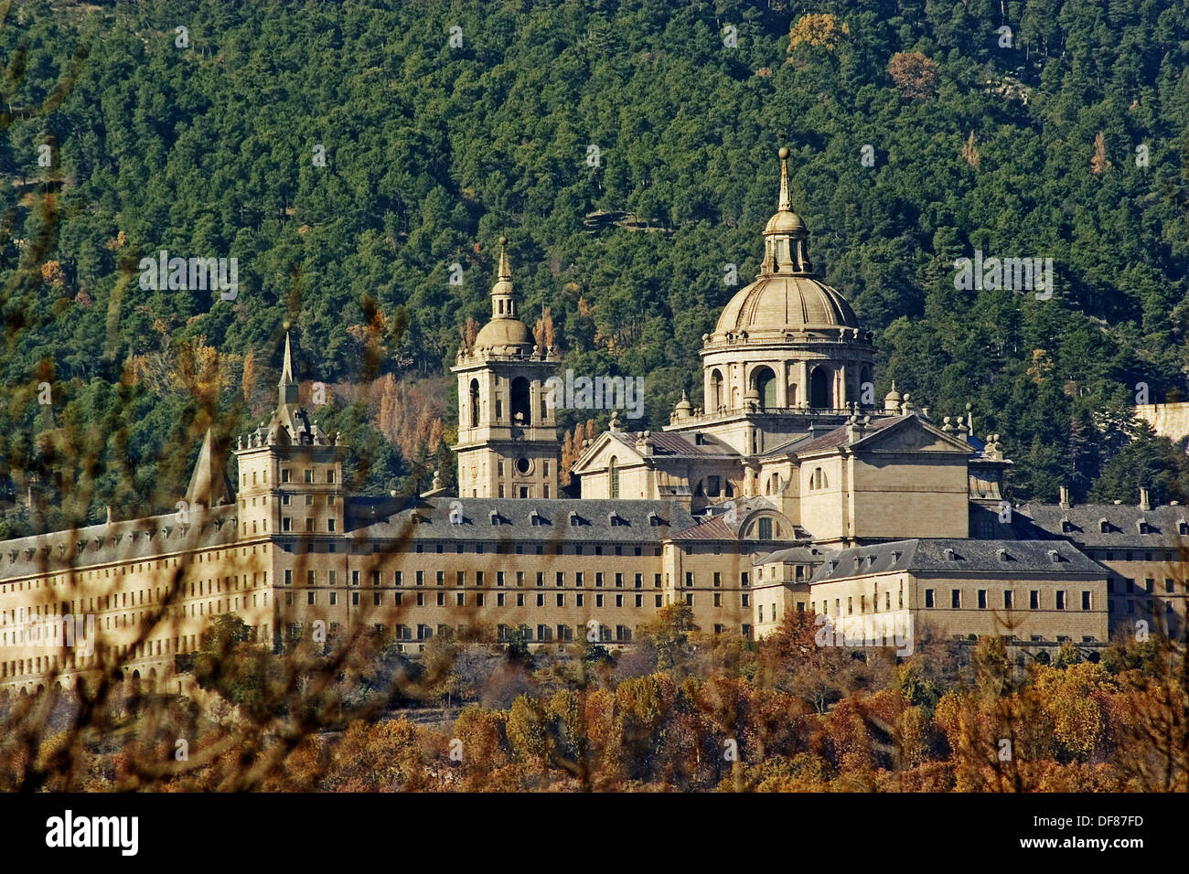 San Lorenzo del Escorial monastery. Madrid, Spain Stock Photo