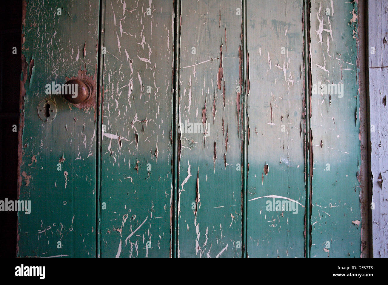 Old door with peeling paint Stock Photo Alamy