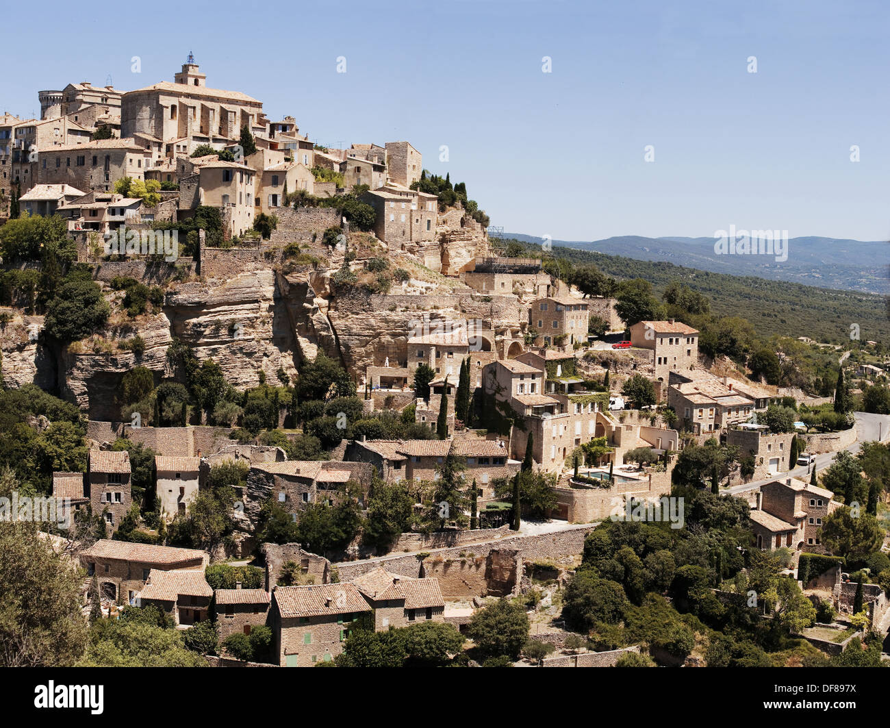 Fortified medieval village. Gordes. Vaucluse. Provence. France Stock