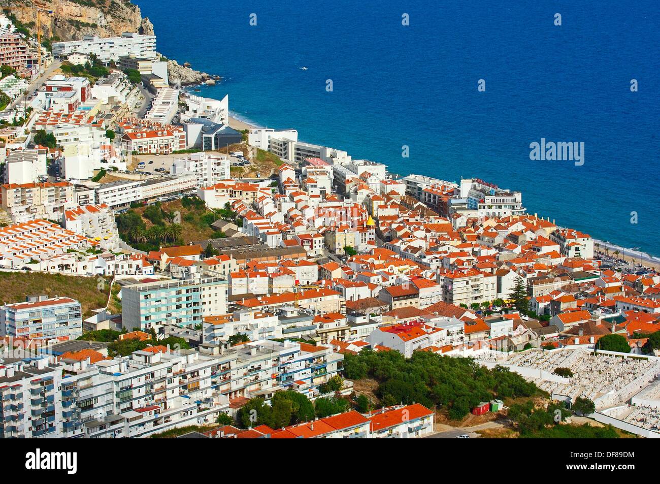 Sesimbra Setubal District Serra Da Arrabida Portugal Stock Photo Alamy
