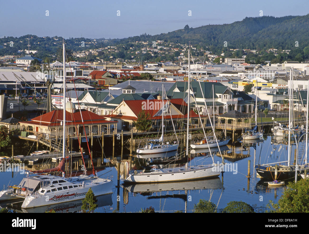 Town Basin and quayside Whangarei New Zealand Stock Photo