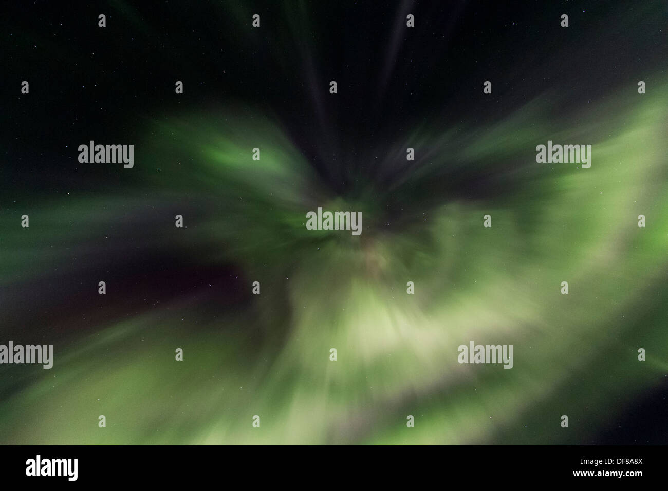 Aurora borealis or northern lights moving across night sky within the ...