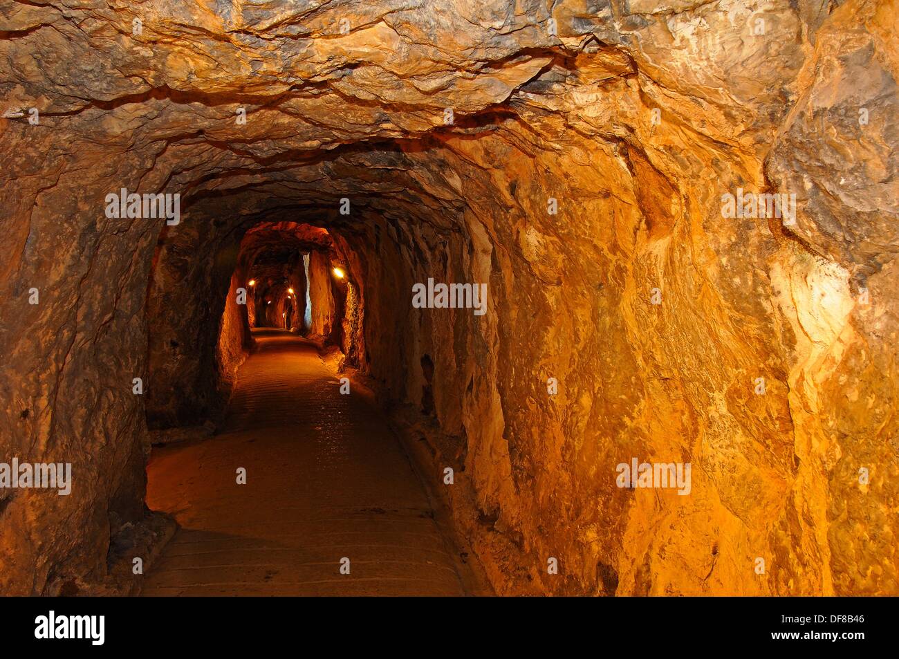 Windsor Galleries Great siege tunnels Gibraltar, U K Europa Stock Photo