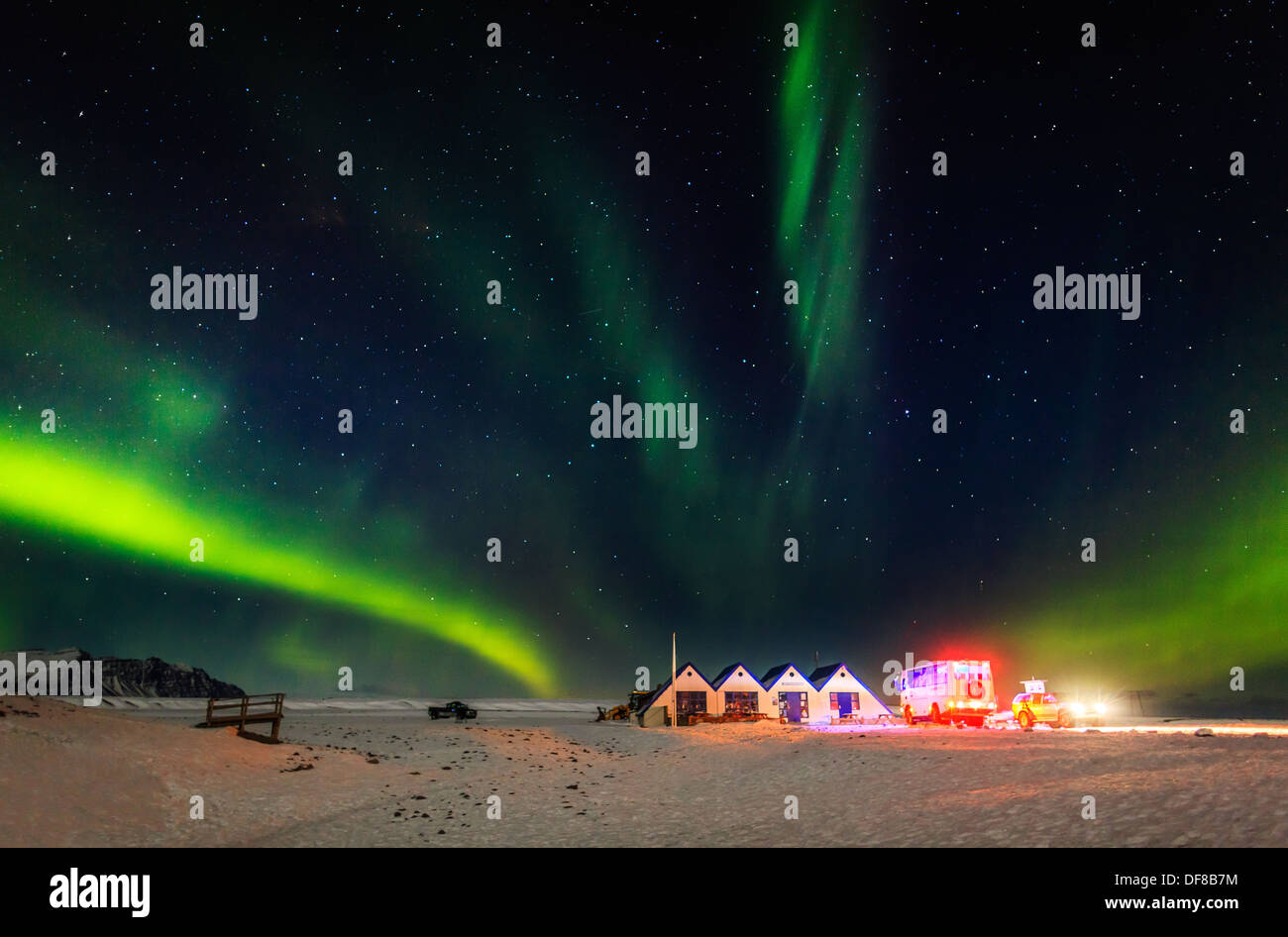 Aurora Borealis or Northern lights, Iceland Stock Photo - Alamy