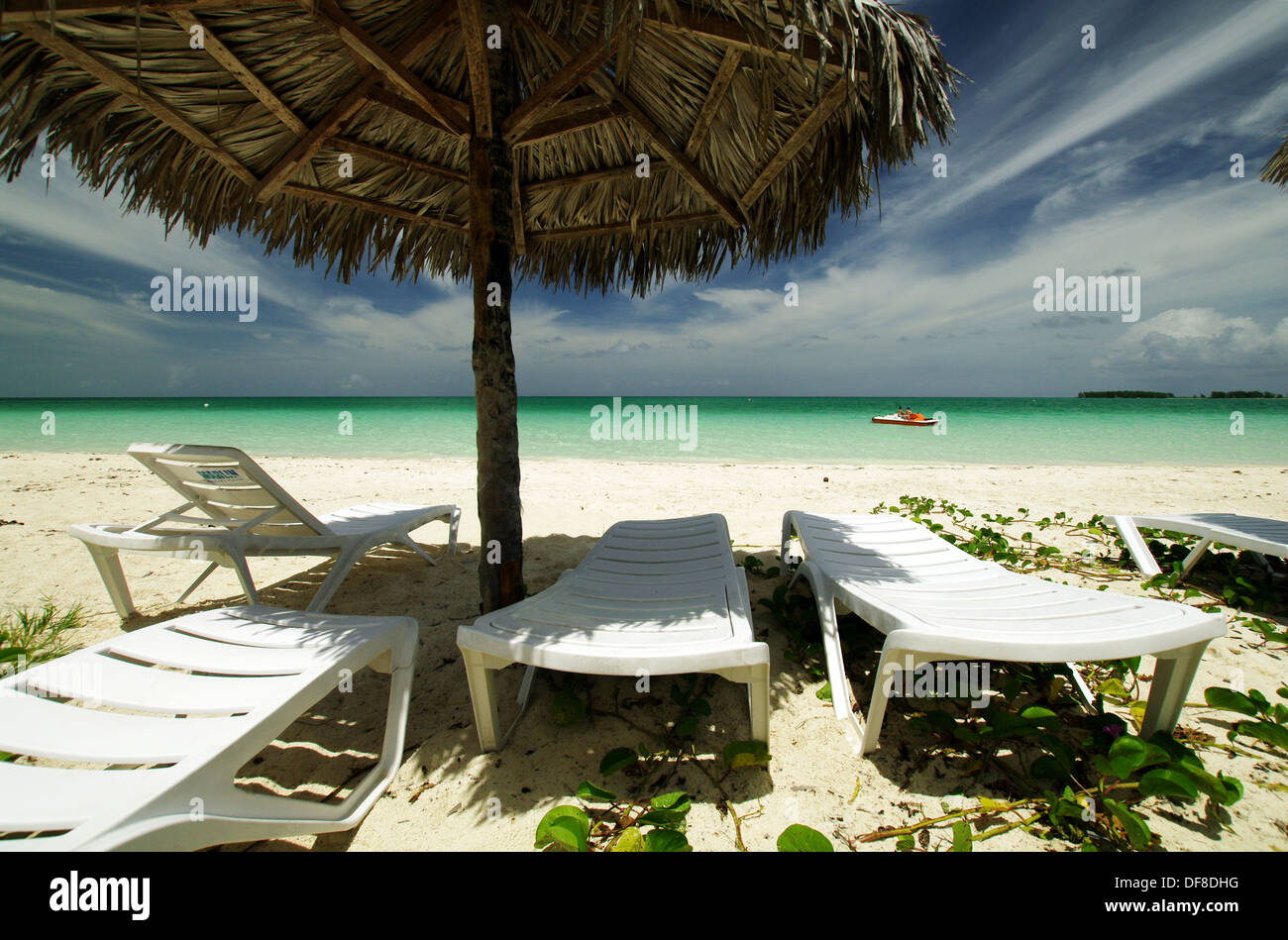Play Pilar, one of the best Cuban beaches - Cayo Guillermo, Cuba Stock Photo