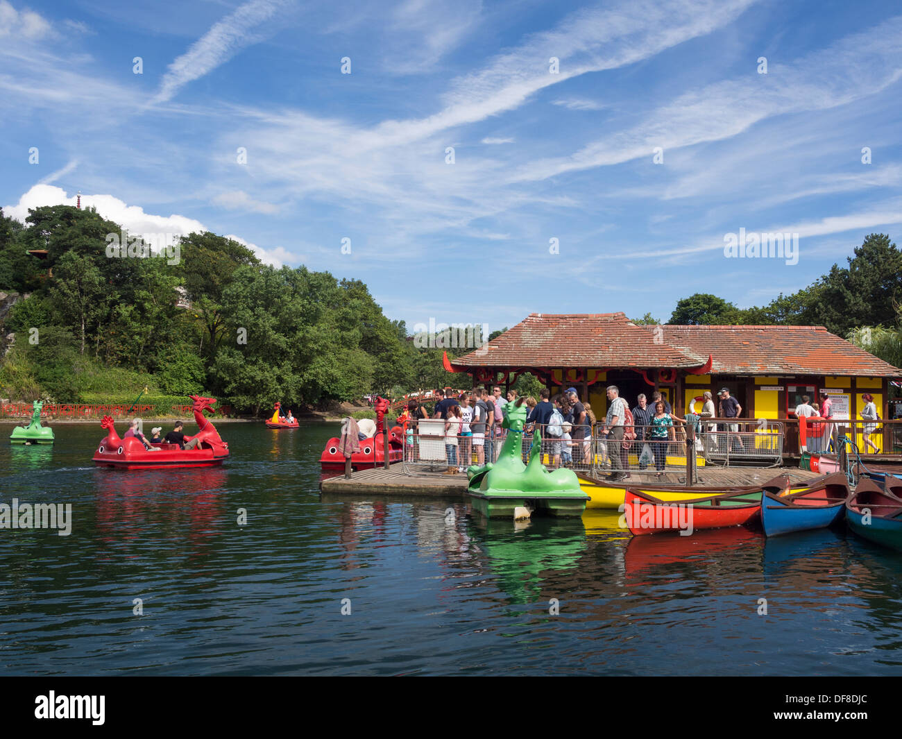 Boating at Peasholm Park Lake Scarborough Yorkshire UK Stock Photo Alamy
