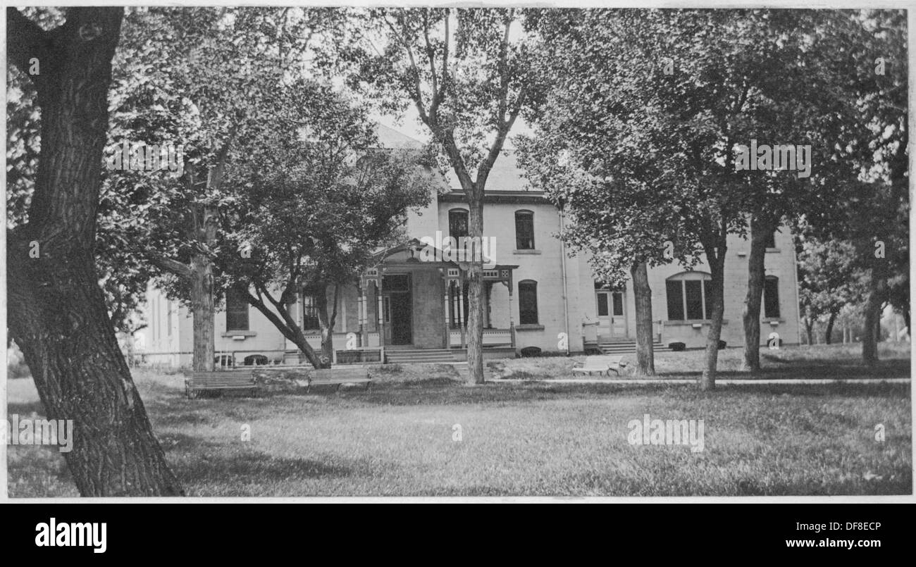 This photograph shows a school and dormitory in Springfield, South ...