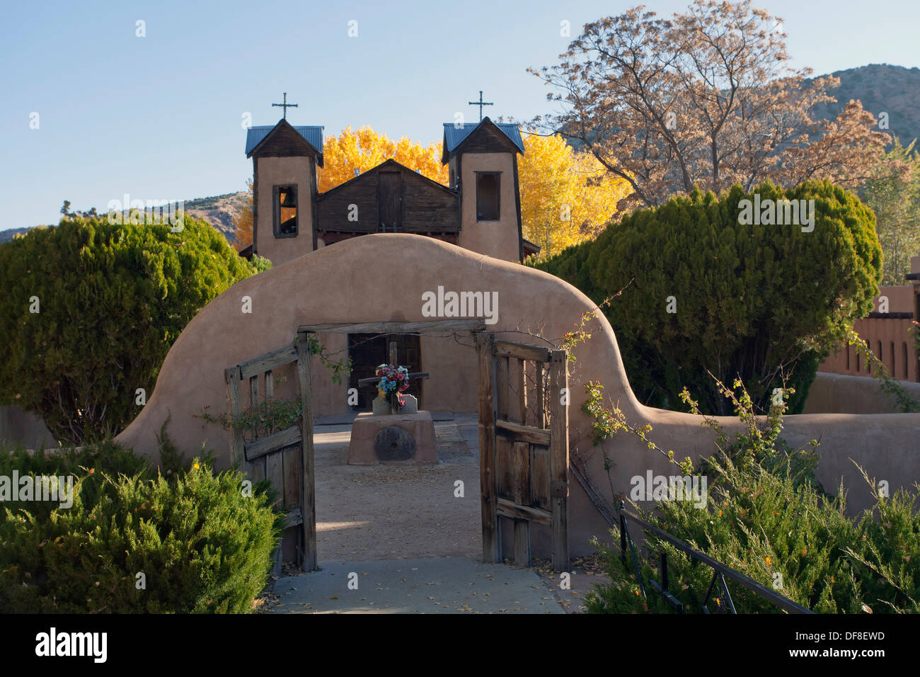 El Santuario de Chimayo, a famous church along the High Road to Taos