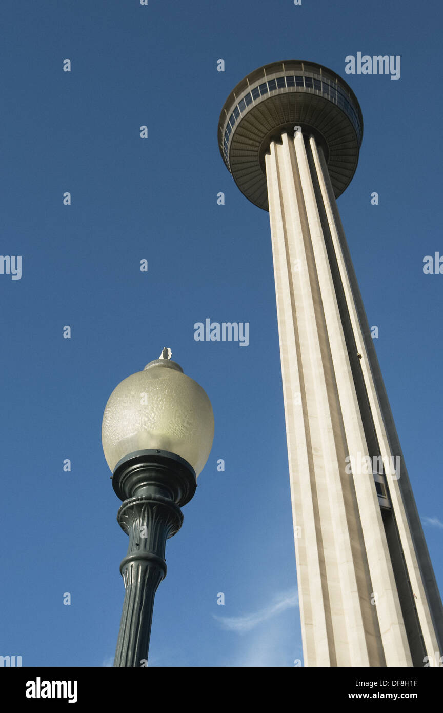 TEXAS San Antonio. Tower of the Americas, Hemisfair Park, street lamp