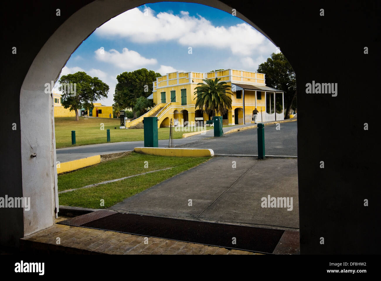 Custom House, seen from near scale in Scale House, Christiansted National Historic Site, St