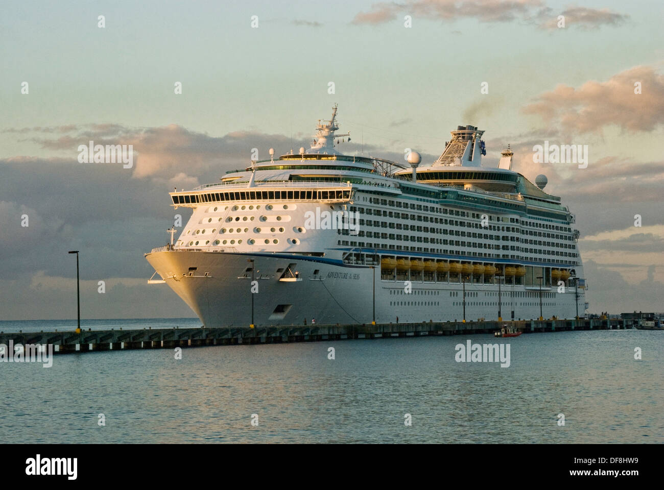 Huge cruise ship at Ann Abrahamson Pier, Frederiksted, St Croix, US ...