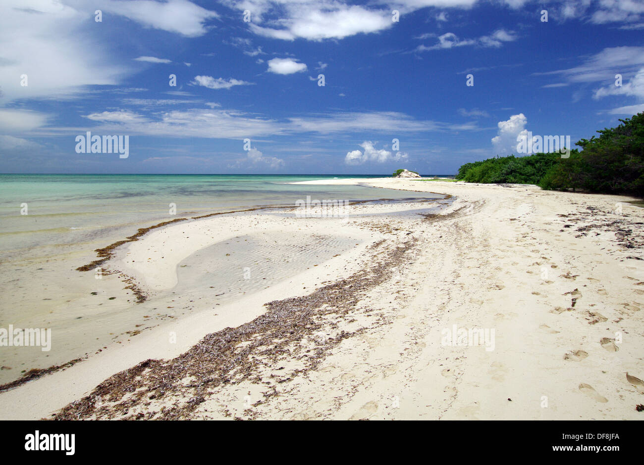 Deserted beach in Cayo Coco, Cuba Stock Photo
