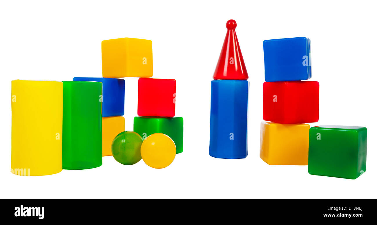 toy the multi colored designer from plastic Stock Photo