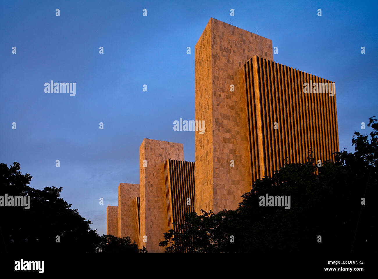 The Agency buildings are pictured in Albany, NY Stock Photo