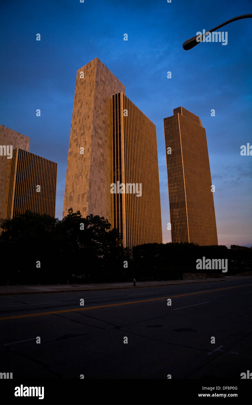 The Agency buildings and the Erastus Corning Tower are pictured in ...