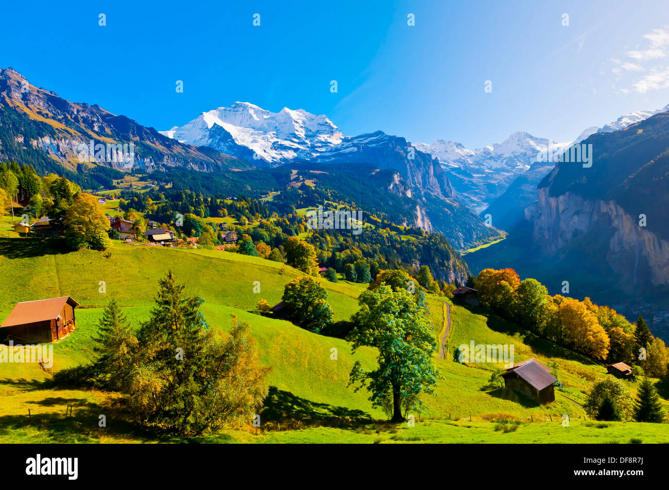 Wengen, Swiss Alps, Canton Bern, Switzerland Stock Photo - Alamy
