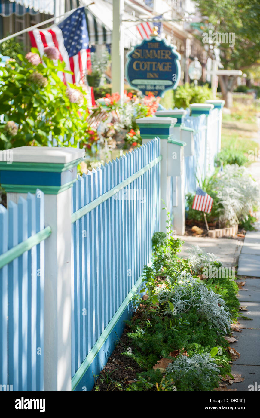 Usa New Jersey Nj N J Cape May Picket Fence Of A Victorian Inn