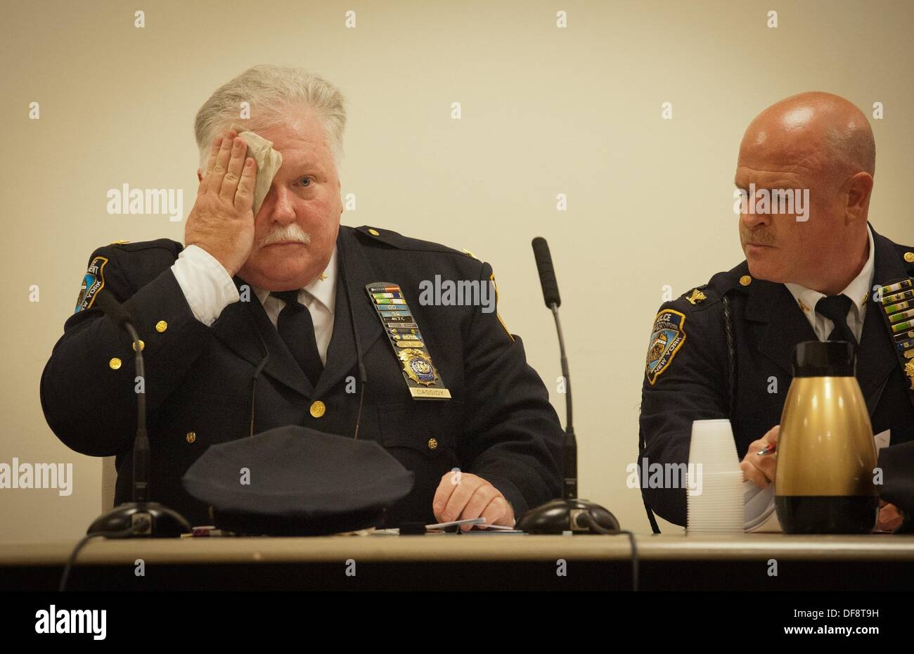 Manhattan, New York, USA. 30th Sep, 2013. NYPD Deputy Chief JOHN CASSIDY speaks as the Council of the City of New York holds an oversight hearing examining the NYPD's Collision Investigation reforms, Monday September 30, 2013. Credit:  Bryan Smith/ZUMAPRESS.com/Alamy Live News Stock Photo