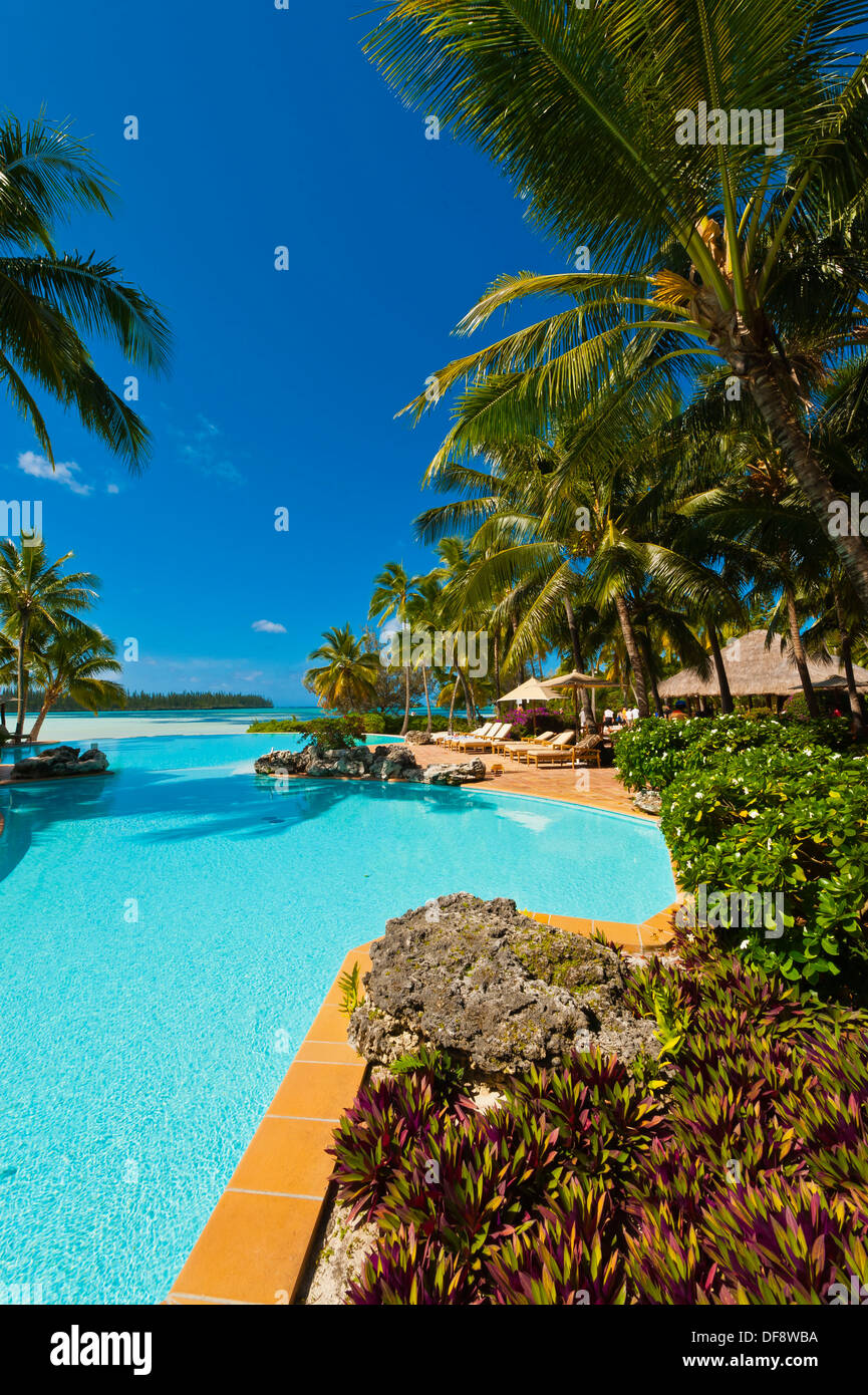 The Le Meridien Isle of Pines beach resort hotel, Baie d´Oro Oro Bay, Ile  des Pins Isle of Pines, New Caledonia Stock Photo - Alamy