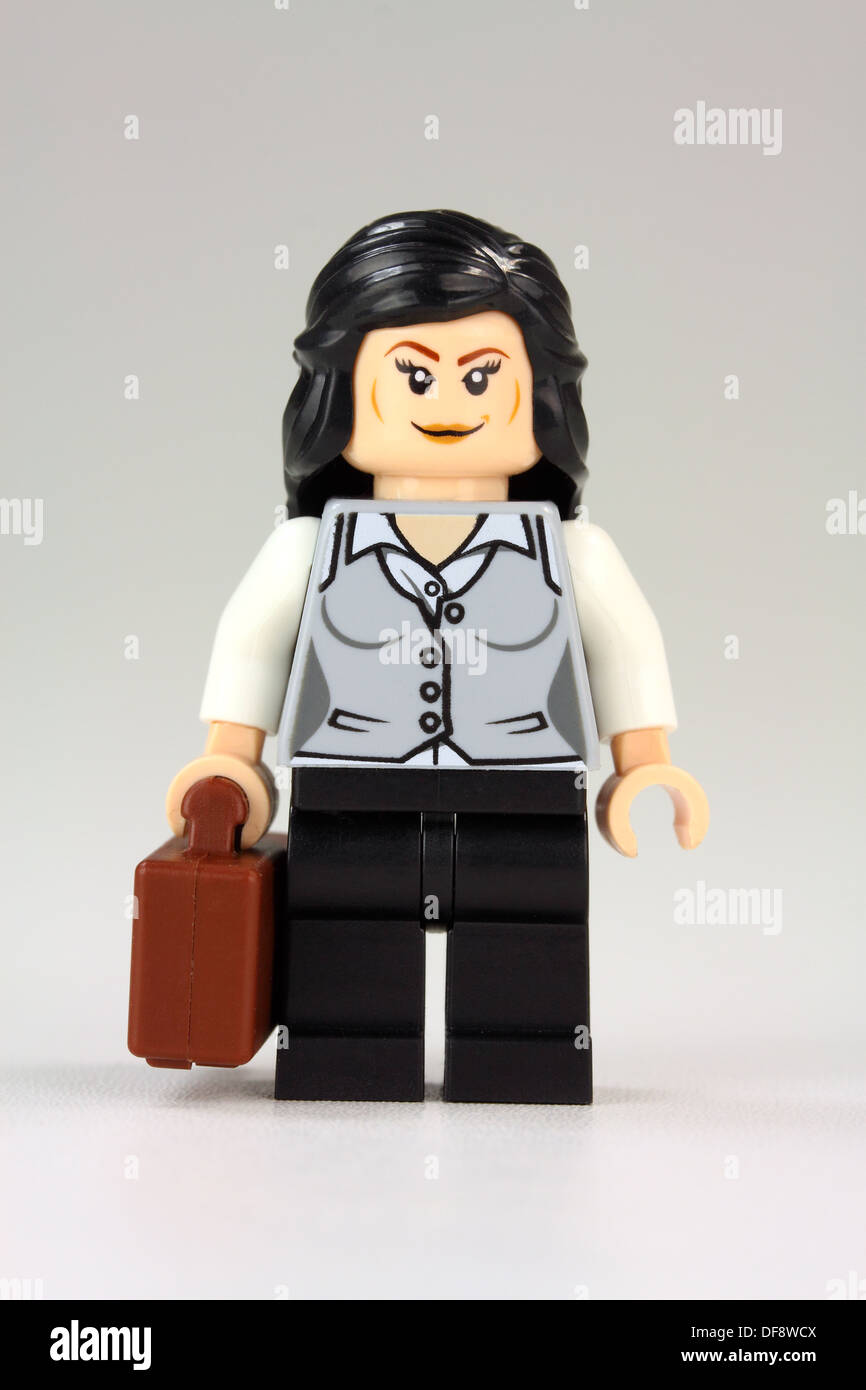 Lego businesswoman Stock Photo