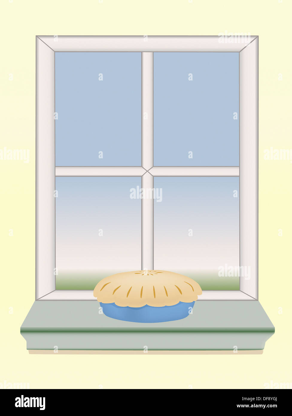 Pie Cooling On Window Sill Stock Photo 61048194 Alamy