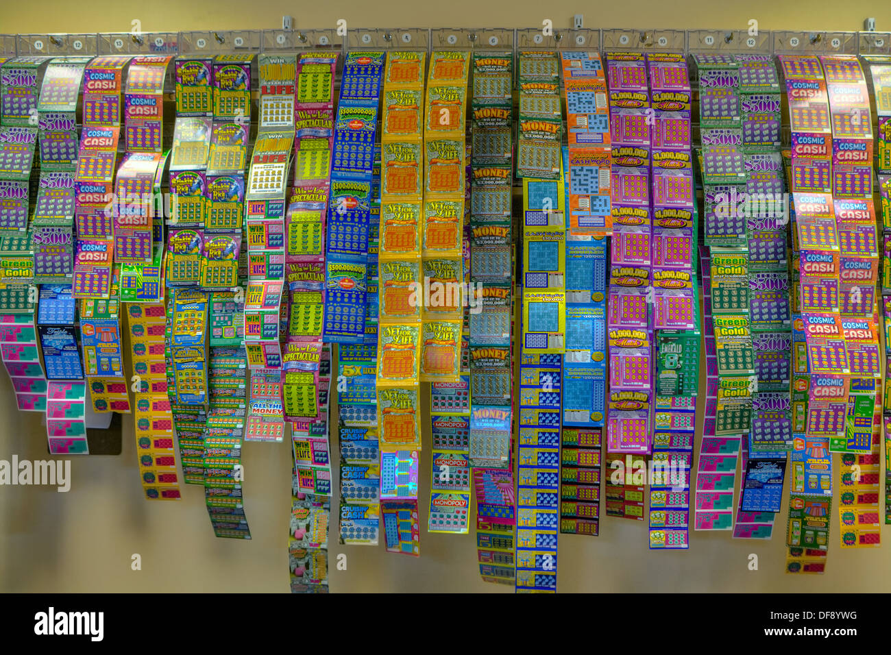 Lottery tickets, New York State Stock Photo
