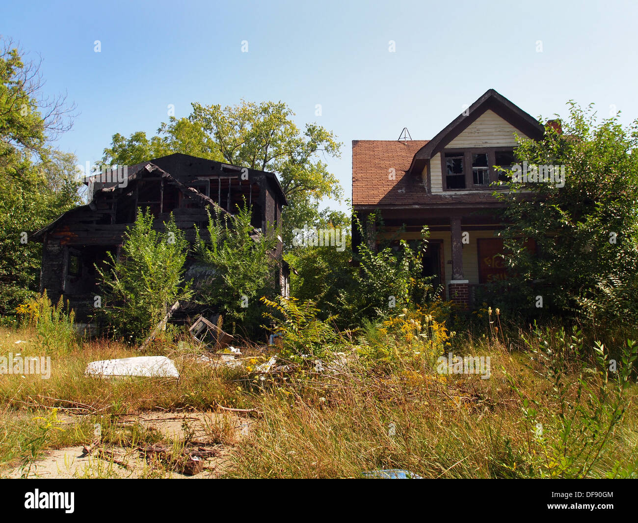 Detroit abandoned houses hi-res stock photography and images - Alamy