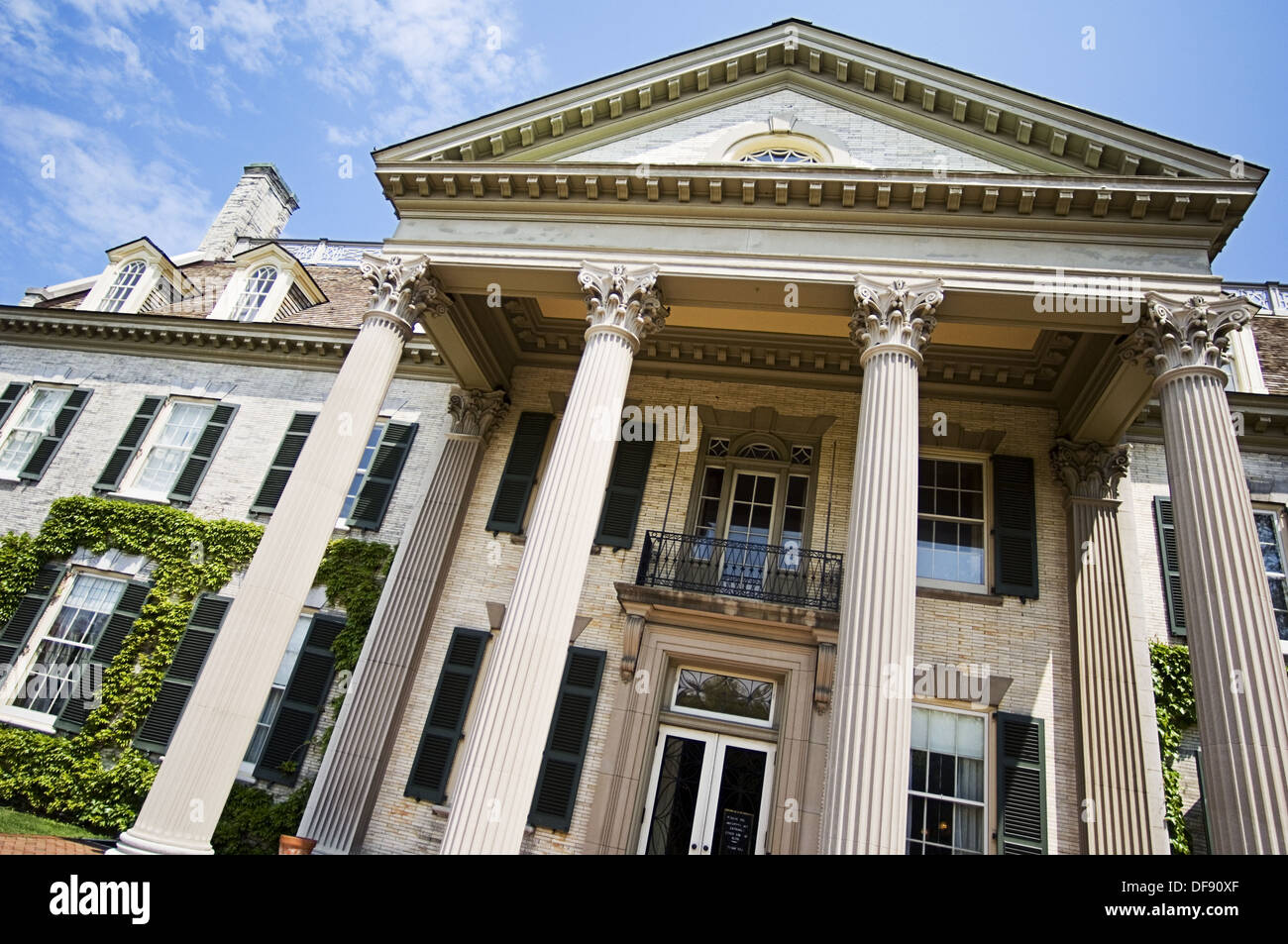 Front of the Eastman house in Rochester, New York. USA Stock