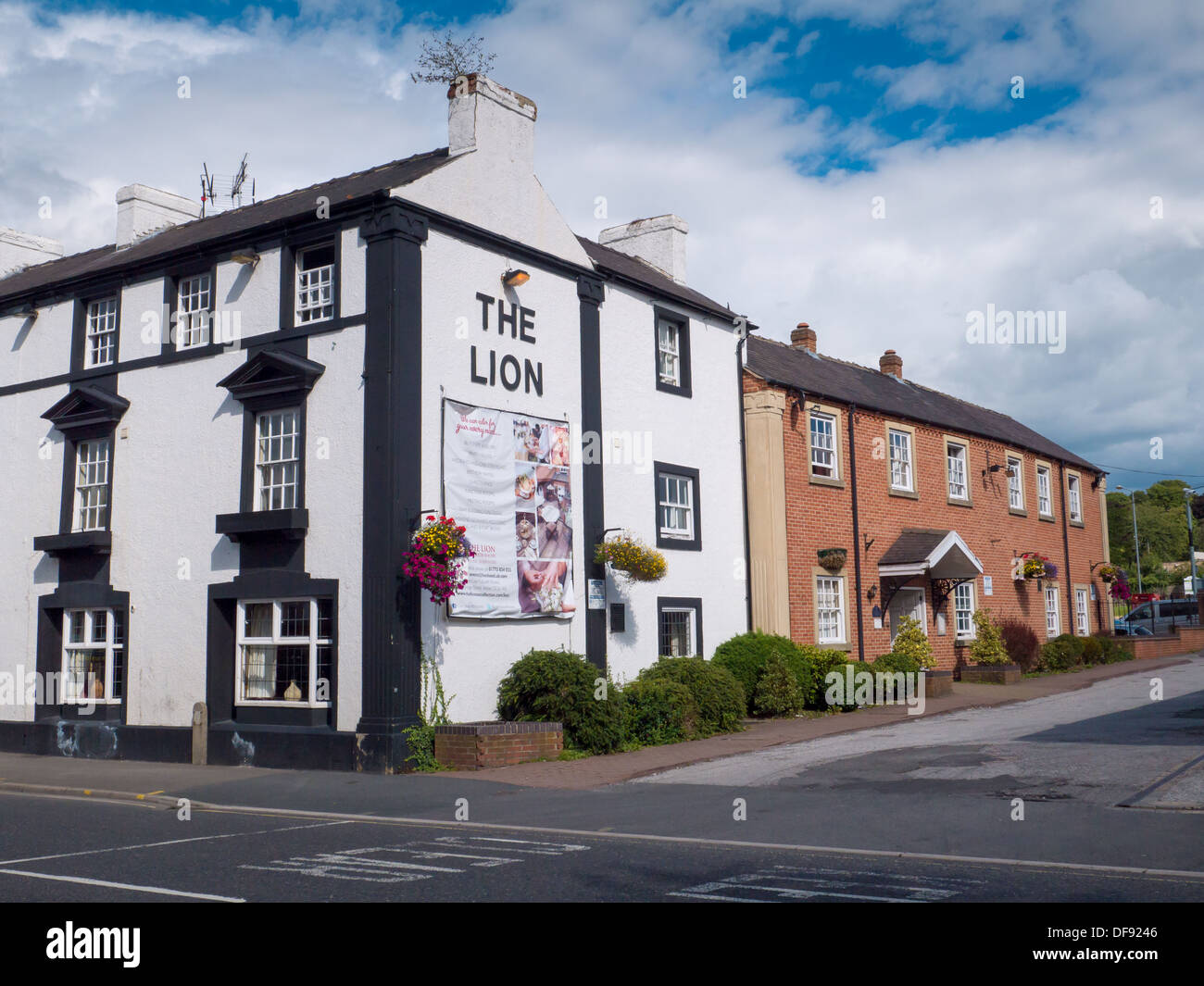 The Lion Hotel and public house in Belper, Derbyshire, United Kingdom. Stock Photo