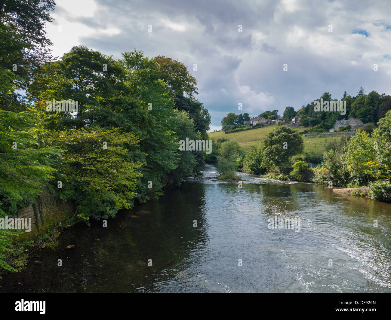 View of the River Derwent taken from Belper, Derbyshire, United Kingdom. Stock Photo