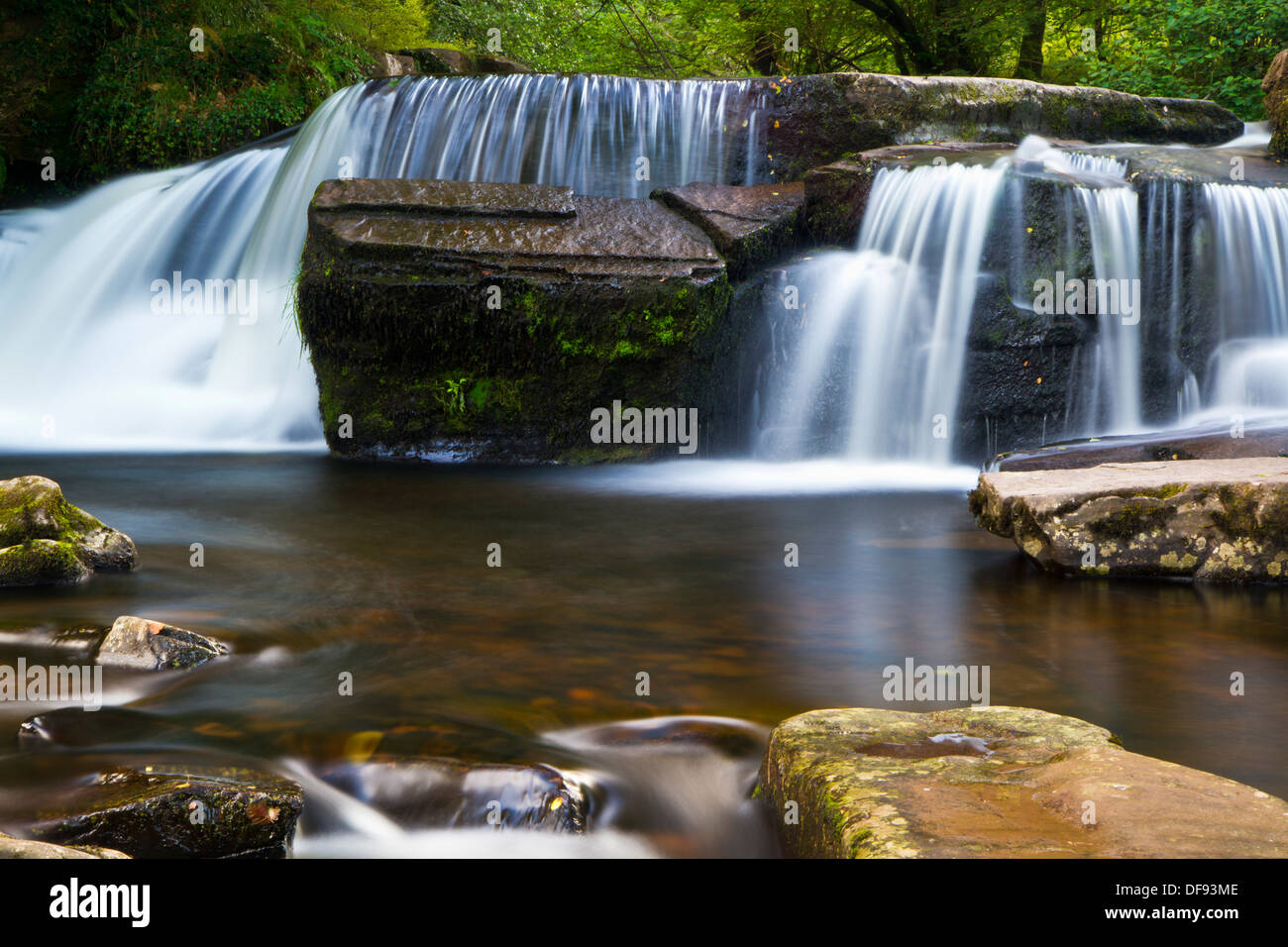 Taf Fechan Waterfall Neuadd Reservoir Brecon Beacons Wales Stock Photo