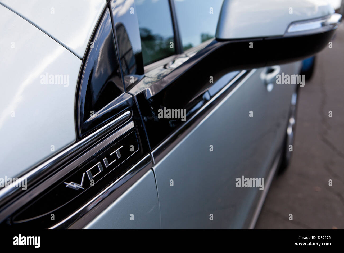 Chevy Volt electric hybrid car badging Stock Photo