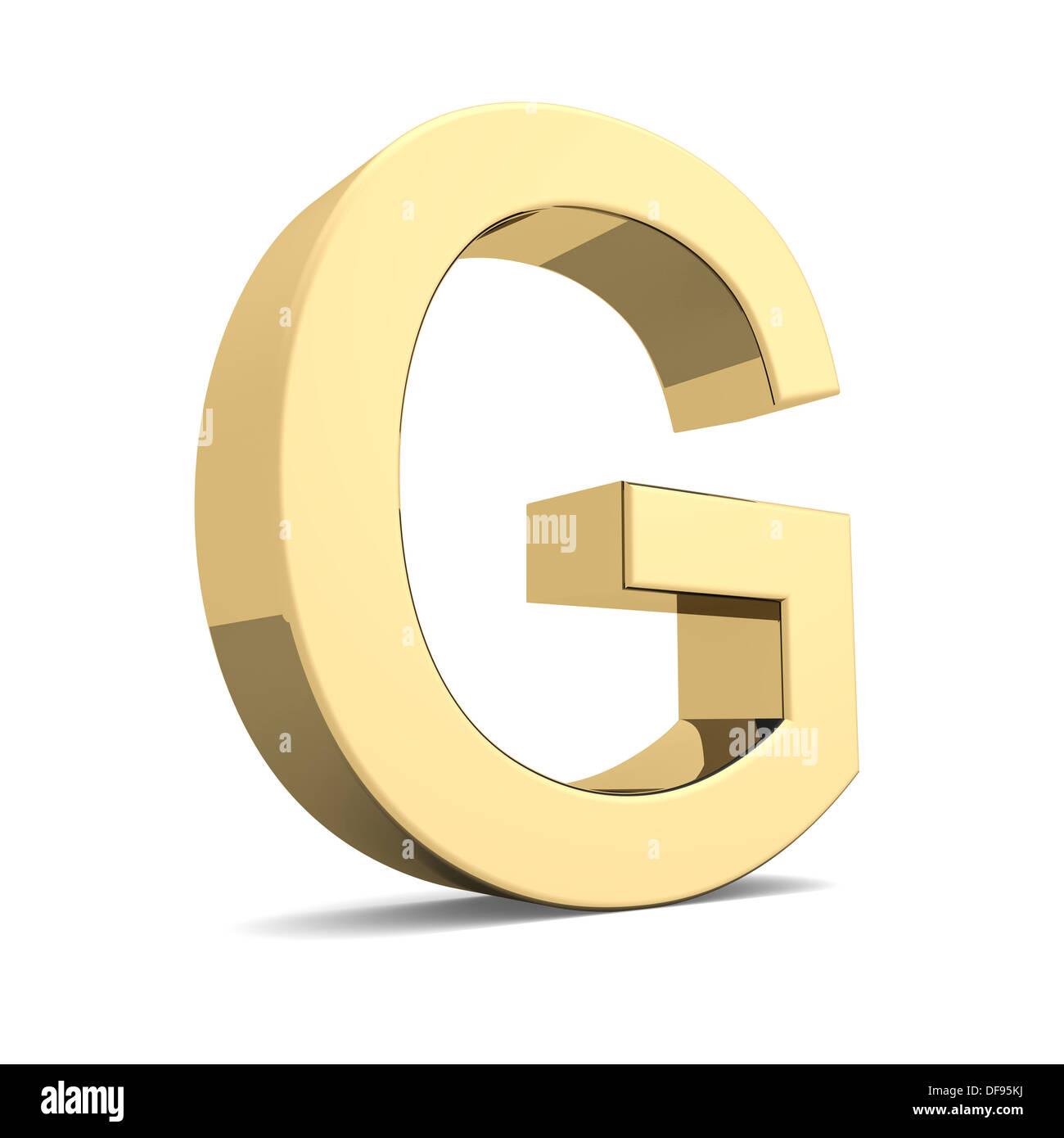 Gold letter G Stock Photo