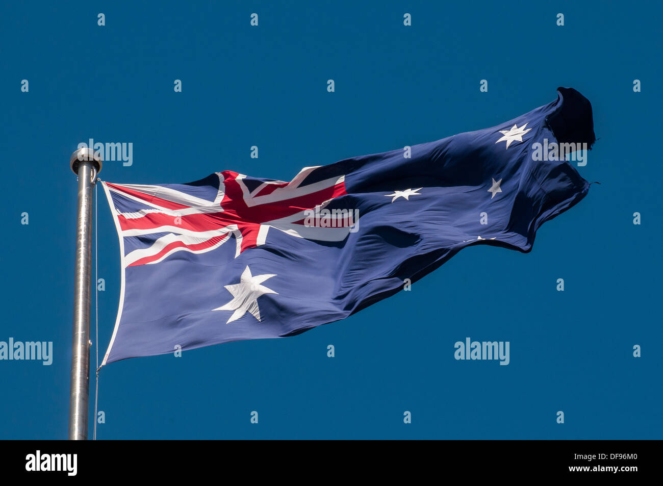 Australian flag flying over Parliament House, Canberra Stock Photo - Alamy