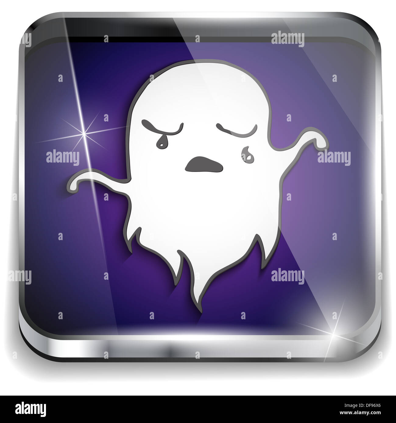 Halloween Ghost Icon Button Application Vector Stock Photo - Alamy