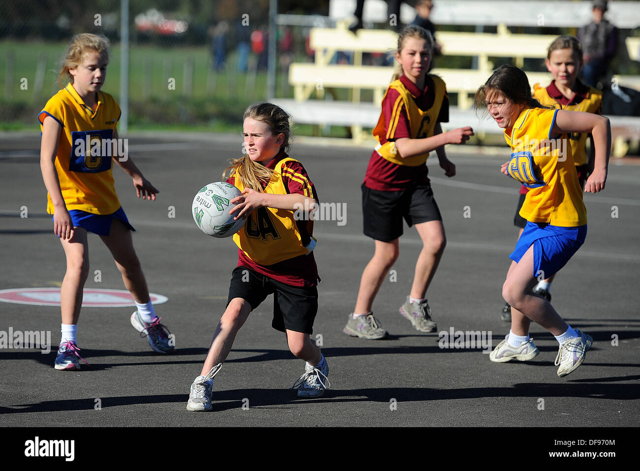 Motueka, Nelson, New Zealand. 10th Aug, 2013. Kids Netball. © Action Plus Sports/Alamy Live News Stock Photo