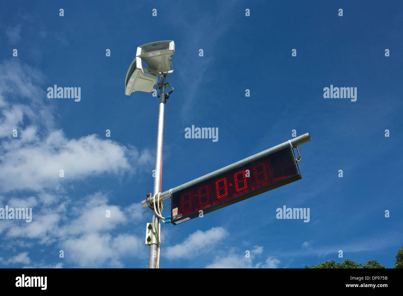 Timing Display at Show Jumping event UK Stock Photo Alamy