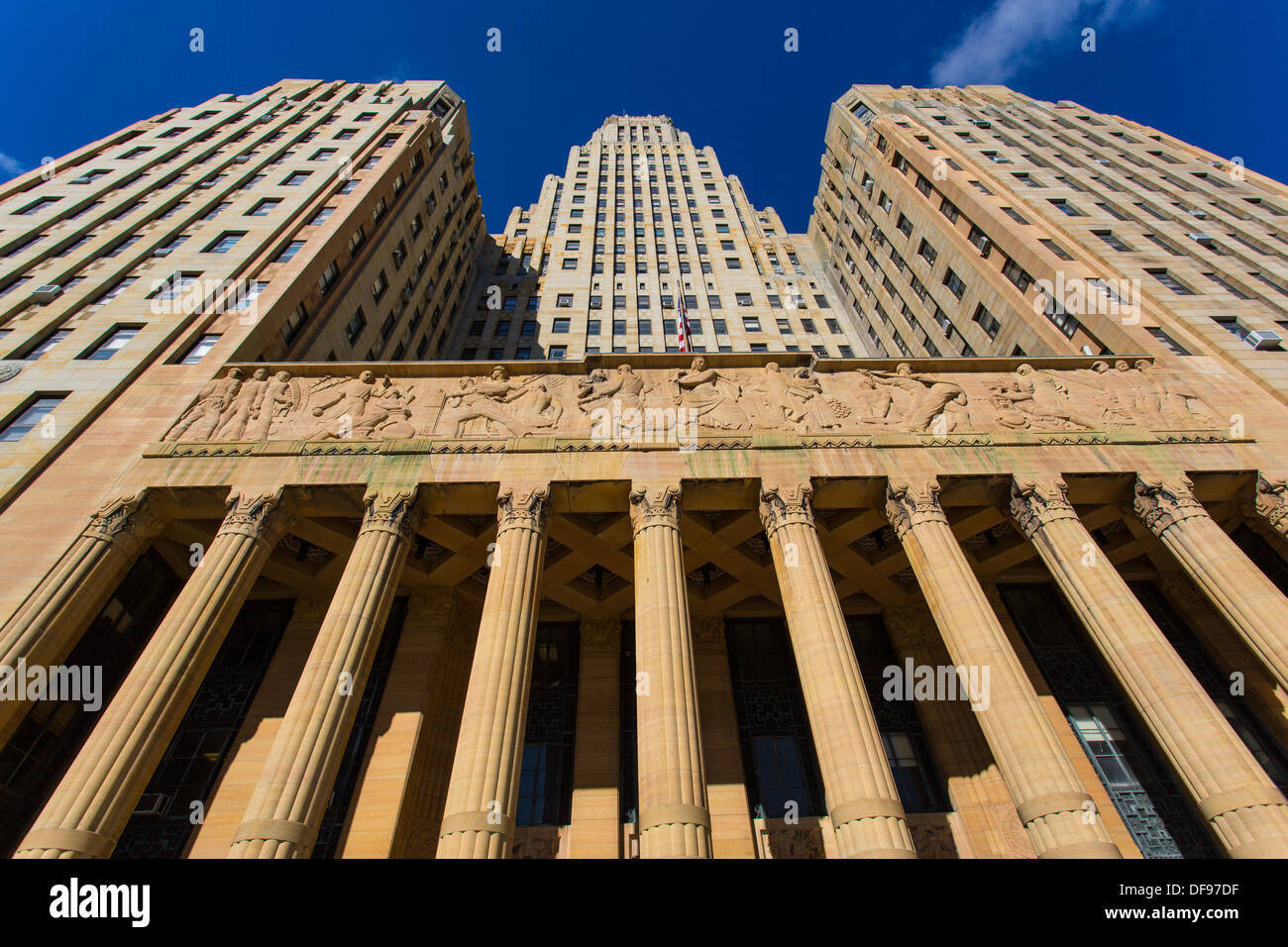 Art Deco style City Hall building completed in 1931 by Dietel, Wade ...