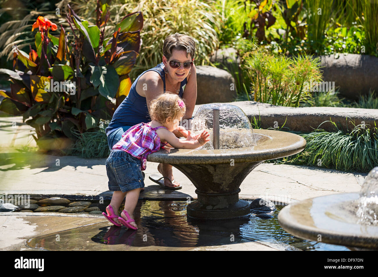 The whimsical children's garden at the Huntington Library and Botanical Gardens. Stock Photo