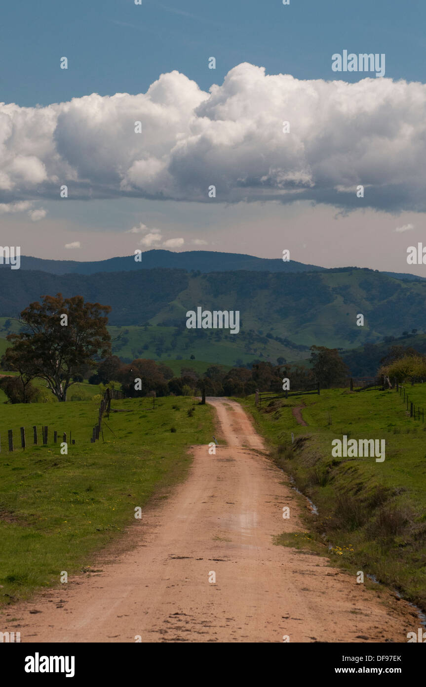 Rural road in the Upper Murray, southeast Australia Stock Photo Alamy