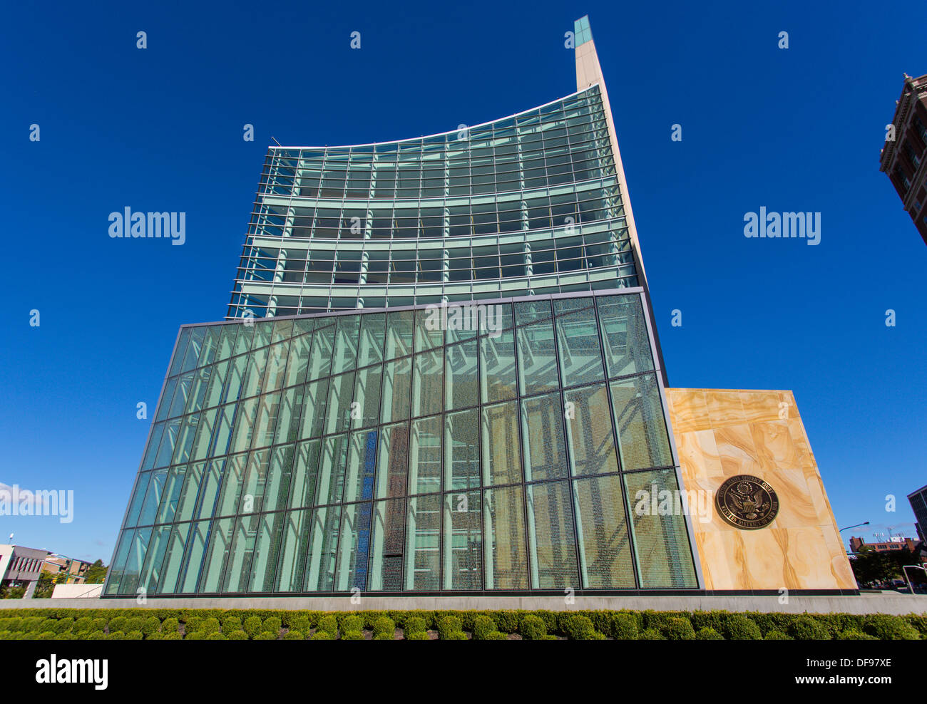 10 story Robert H. Jackson United States Courthouse on Niagara Square in Buffalo New York Stock Photo