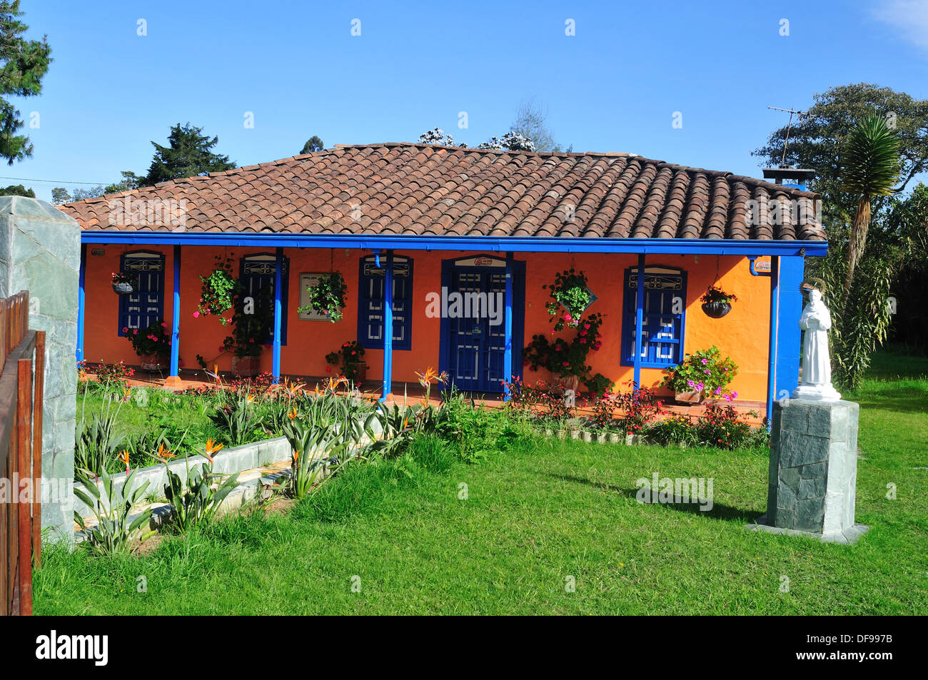 Traditional house in SANTA ELENA .Department of Antioquia. COLOMBIA Stock Photo