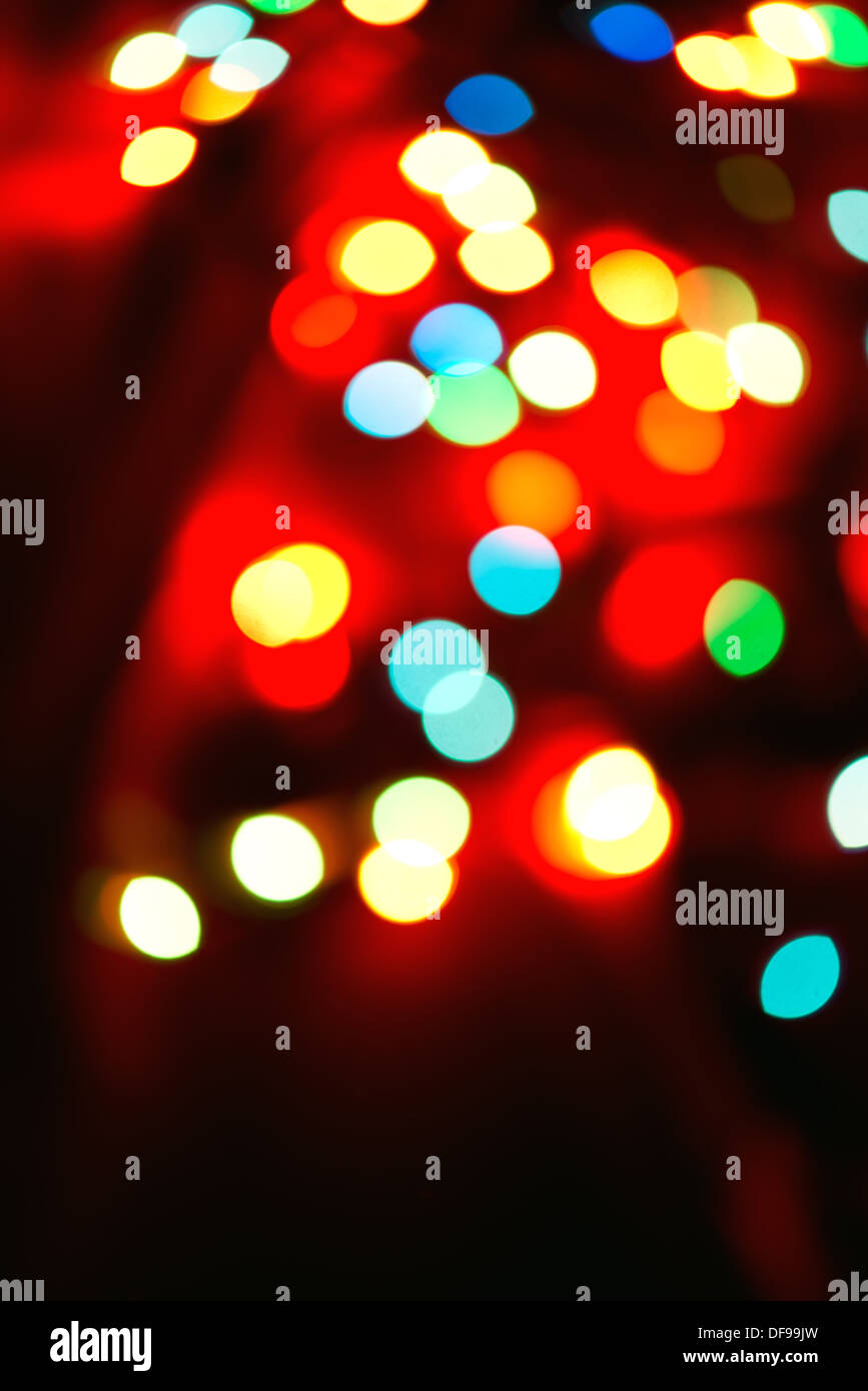 Abstract Christmas lights as background Stock Photo