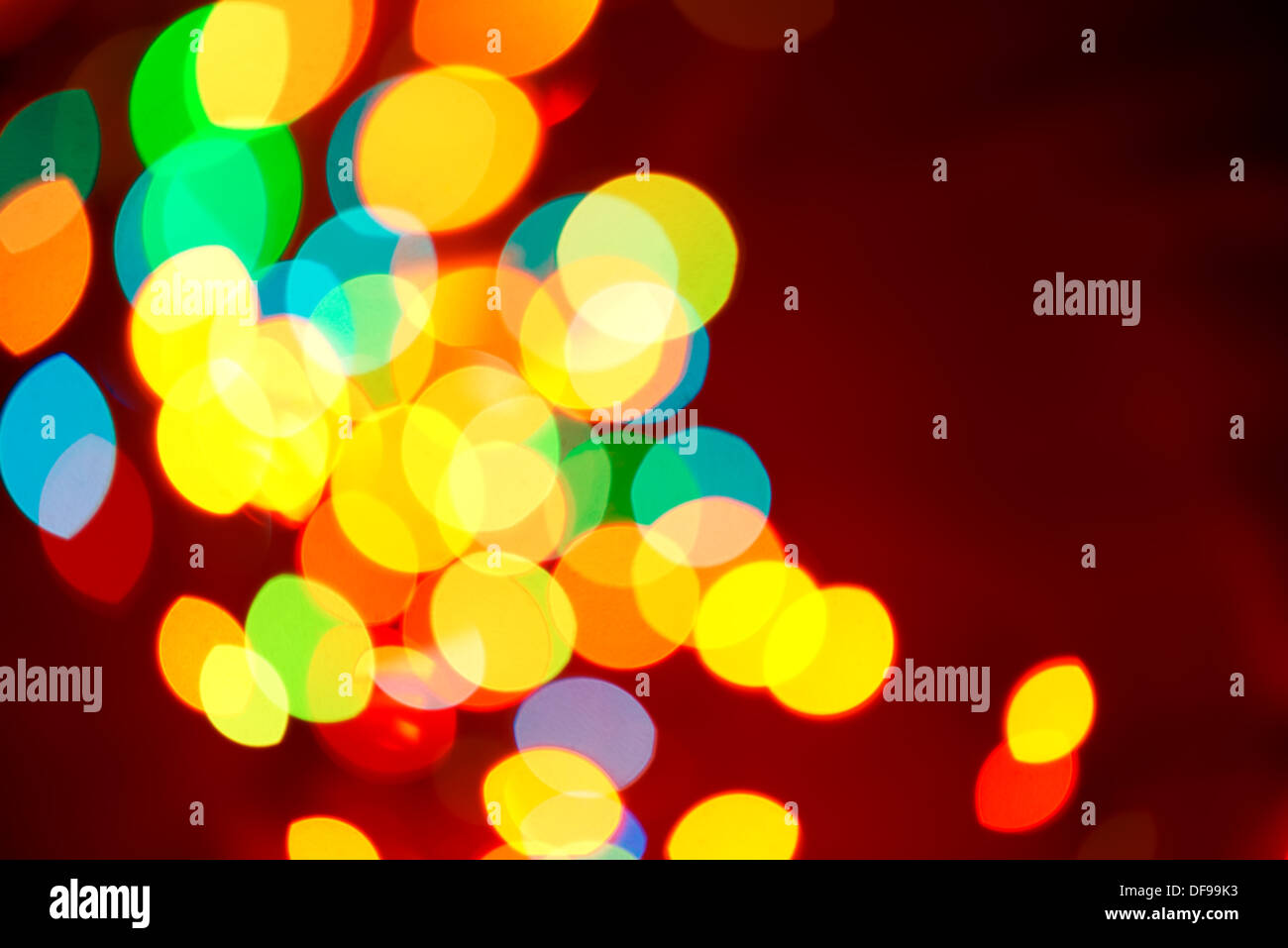 Abstract christmas lights as background Stock Photo
